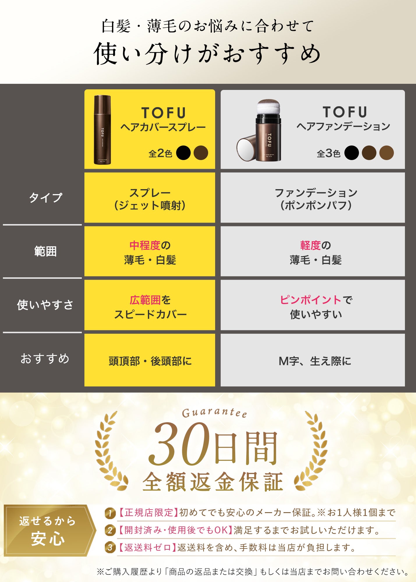 TOFU ヘアカバースプレー 02.ダークブラウン(105g)