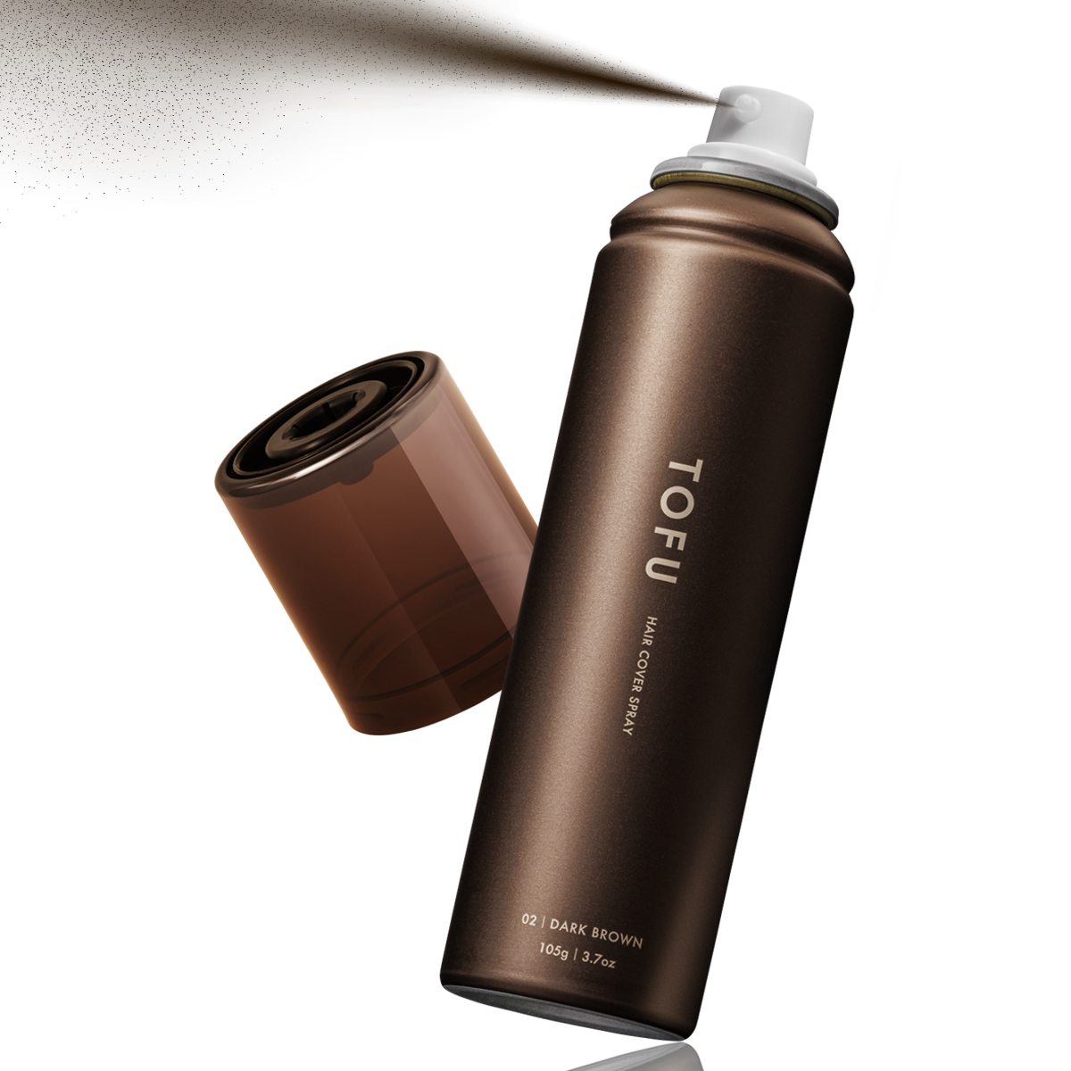 TOFU ヘアカバースプレー 02.ダークブラウン（105g）