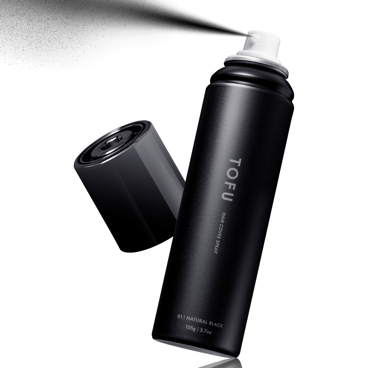 TOFU ヘアカバースプレー 01.ナチュラルブラック(105g)